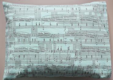 Kirschkernkissen Musiknoten türkis