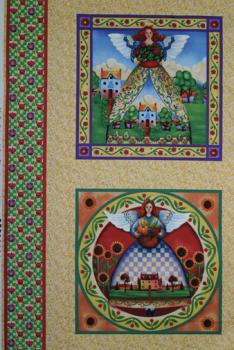 Patchworkstoff Panel mit Engeln