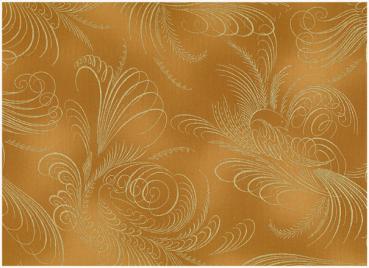 Patchworkstoff hellbraun mit Goldmuster