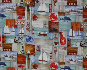 Patchworkstoff Sommermotive