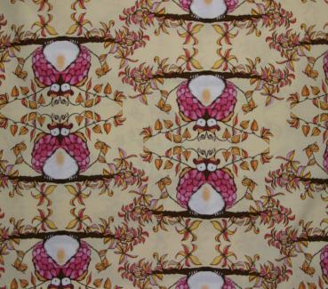 Patchworkstoff Rapport Eulen in pink