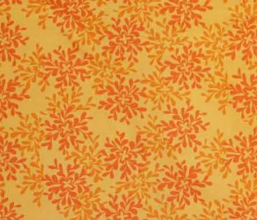Patchworkstoff orange mit Blumen