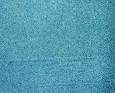 Patchworkstoff hellblau mit Ranken