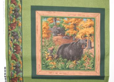 Patchworkstoff Panel mit Bären