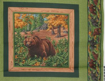 Patchworkstoff Panel mit Bären