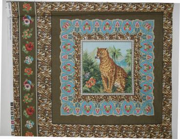 Patchworkstoff Panel Tiger / Leopard