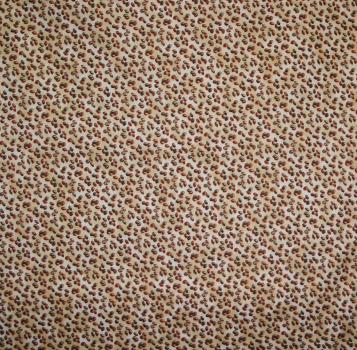 Patchworkstoff Kaffeebohnen auf beige
