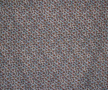 Patchworkstoff Kaffeebohnen auf blau