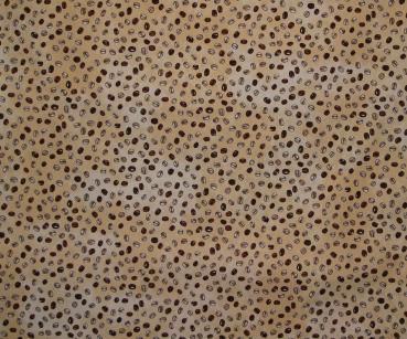 Patchworkstoff beige mit Kaffeebohnen