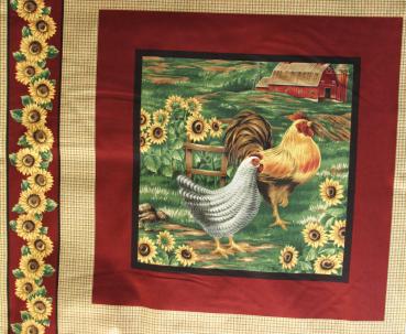 Patchworkstoff Panel Farmtiere