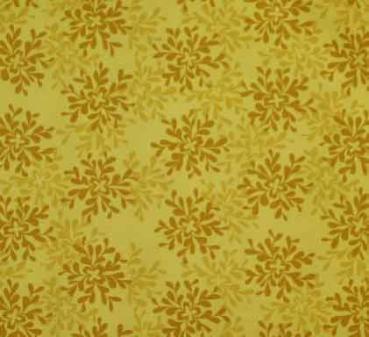 Patchworkstoff gelb mit Blumenmuster