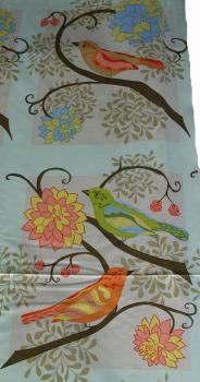 Patchworkstoff Panel mit Vögeln