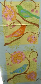 Patchworkstoff Panel mit Vögeln