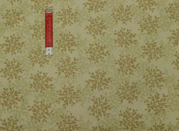 Patchworkstoff beige mit Blumenmuster