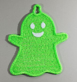Halloween Aufhänger - Geist Leuchtgrün