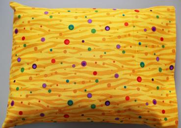 Kirschkernkissen gelb mit Punkten