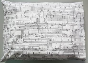 Kirschkernkissen Musiknoten weiss