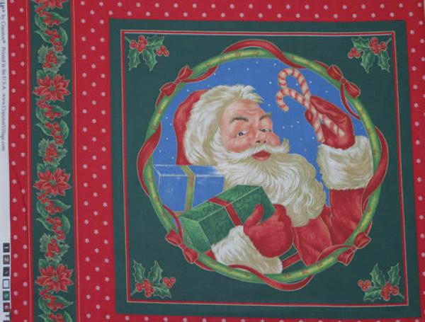 Patchworkstoff Panel Santa
