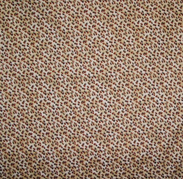 Patchworkstoff Kaffeebohnen auf beige