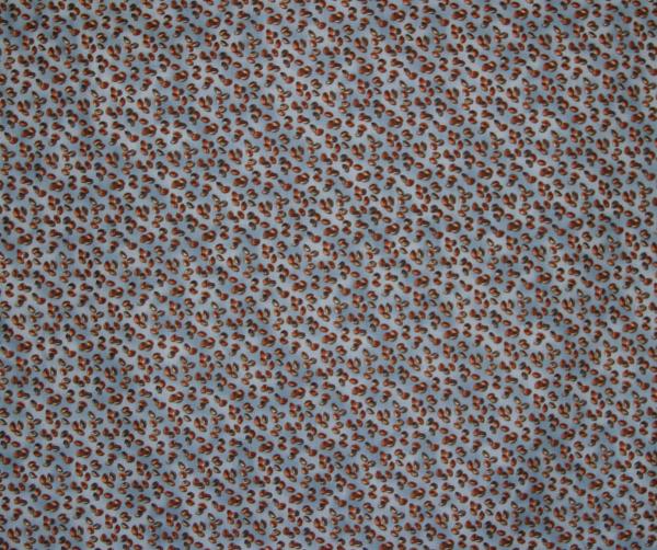 Patchworkstoff Kaffeebohnen auf blau