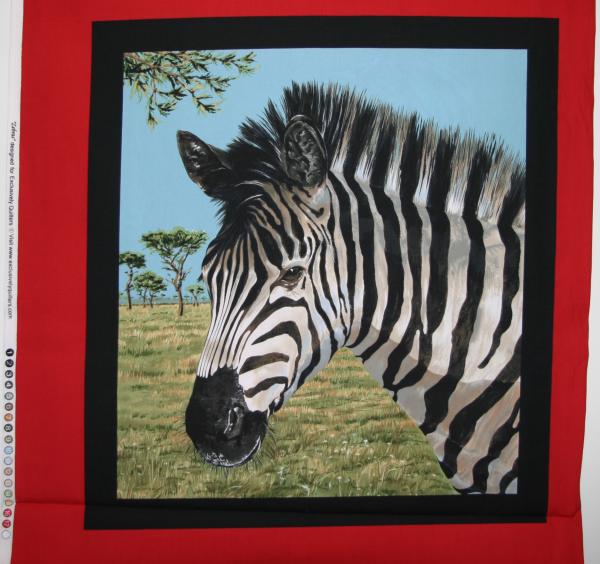 Patchworkstoff Panel Zebras