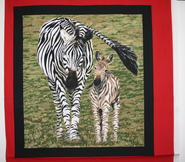 Patchworkstoff Panel Zebras