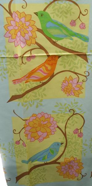 Patchworkstoff Panel mit Vögeln