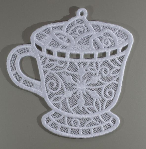 Christbaum Aufhänger - Tasse weiss