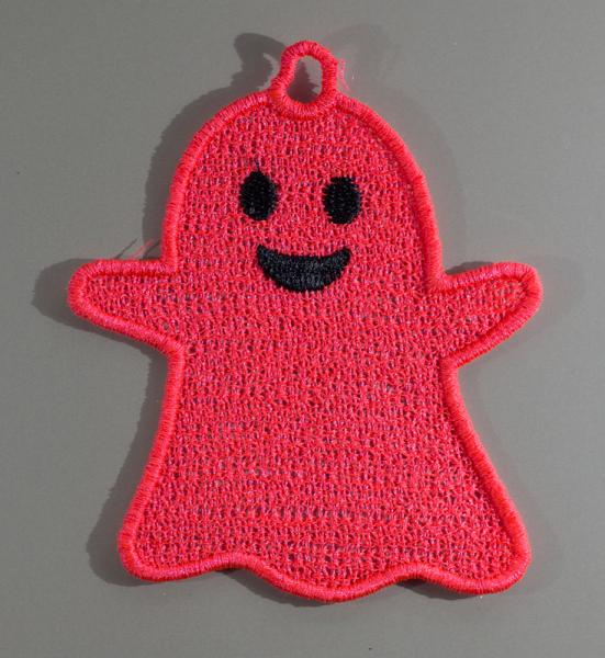 Halloween Aufhänger - Geist Leuchtrot