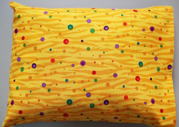 Kirschkernkissen gelb mit Punkten